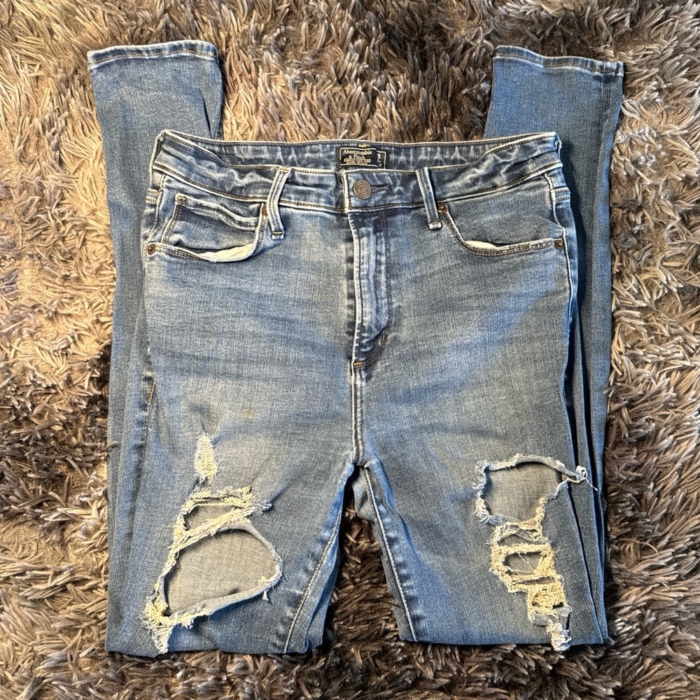 Abercrombie & Fitch Light Blue Super Skinny Jeans